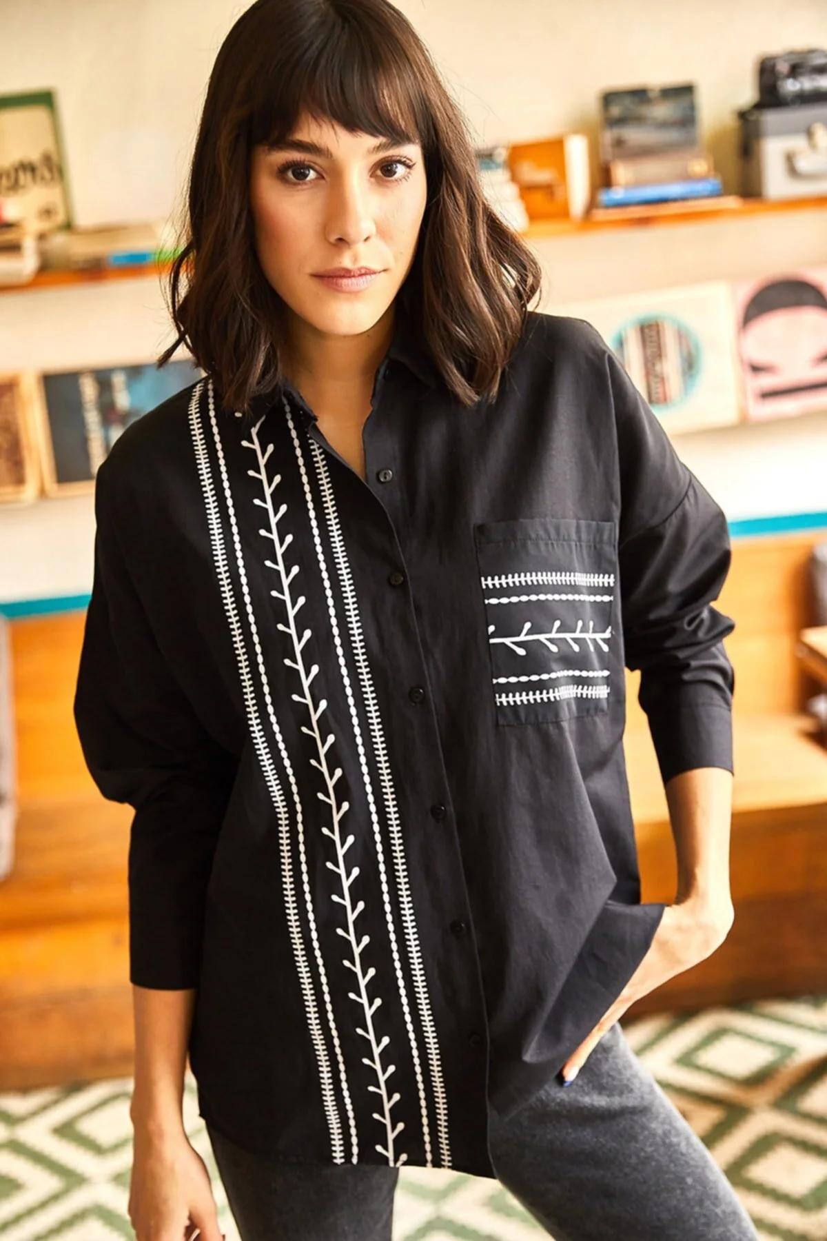 Olalook  Hemd - Schwarz - Relaxed Fit