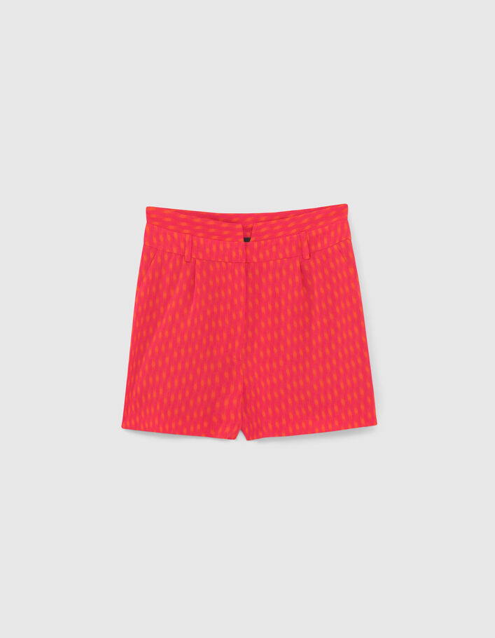 Short de tailleur imprimé fushia femme