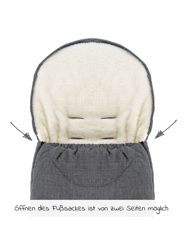 Zamboo 2in1 Universal-Fleece-Fußsack in grau günstig kaufen onesize