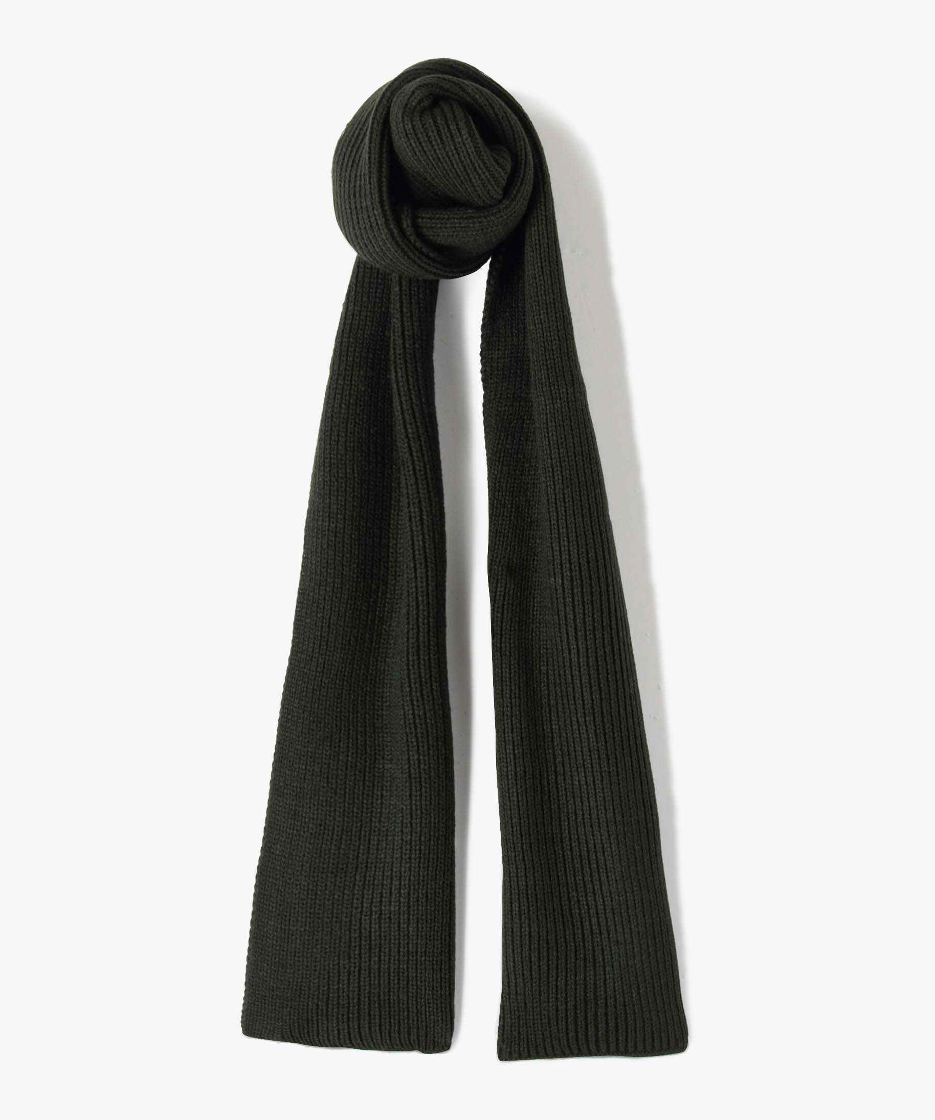 Echarpe homme unie en maille ctelée kaki | GEMO