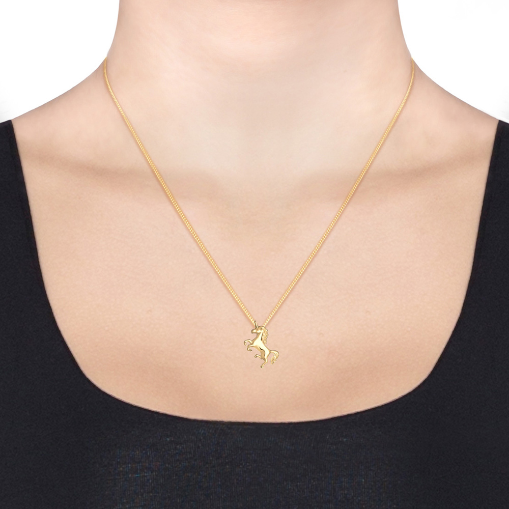 Elli Elli Collier Femme Pendentif Licorne Magique - (925/1000) Argent Bijoux