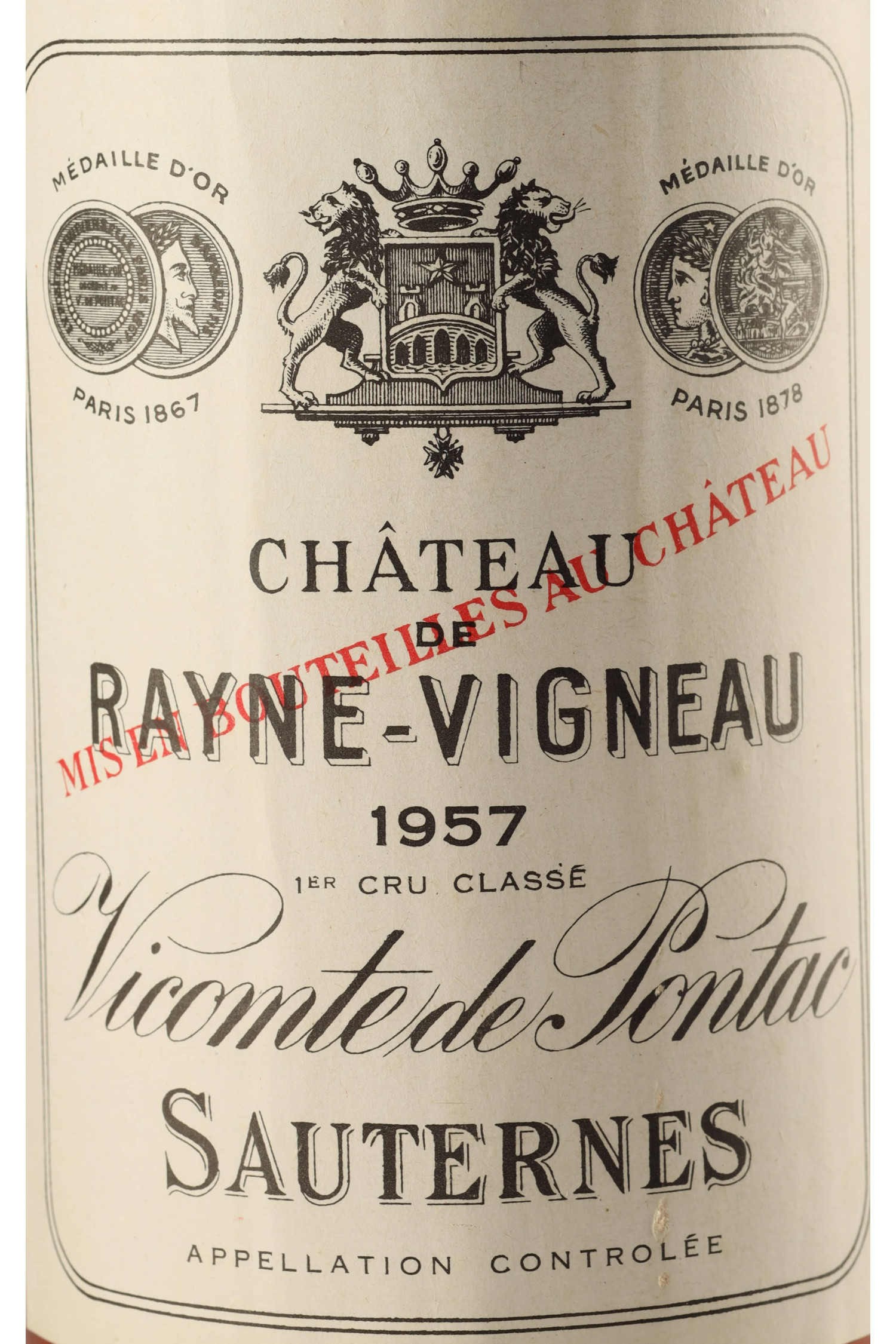 Château De Rayne Vigneau 1957, Sauternes
