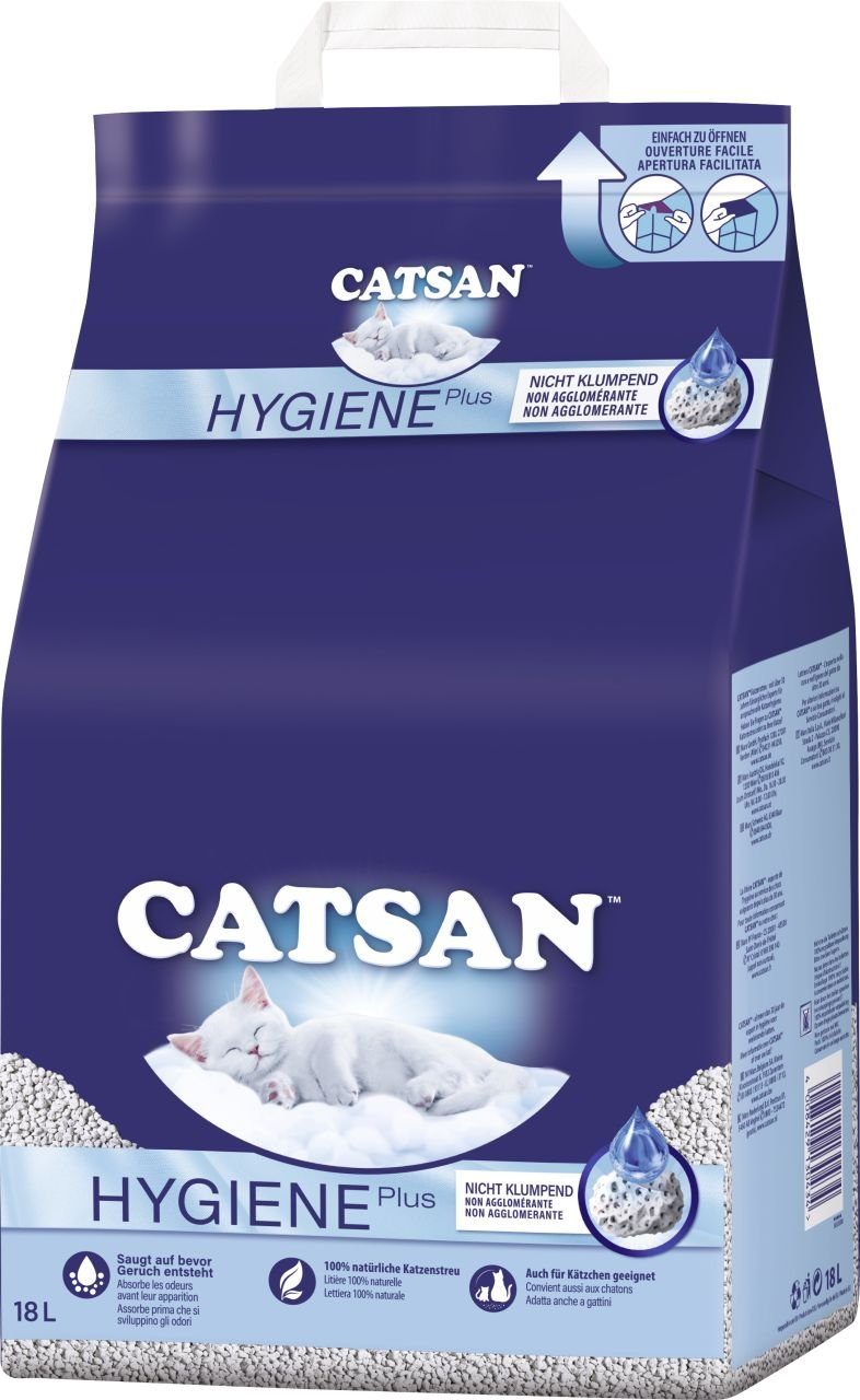 CATSAN Katzentoilette Catsan Hygiene Plus Katzenstreu 18 L