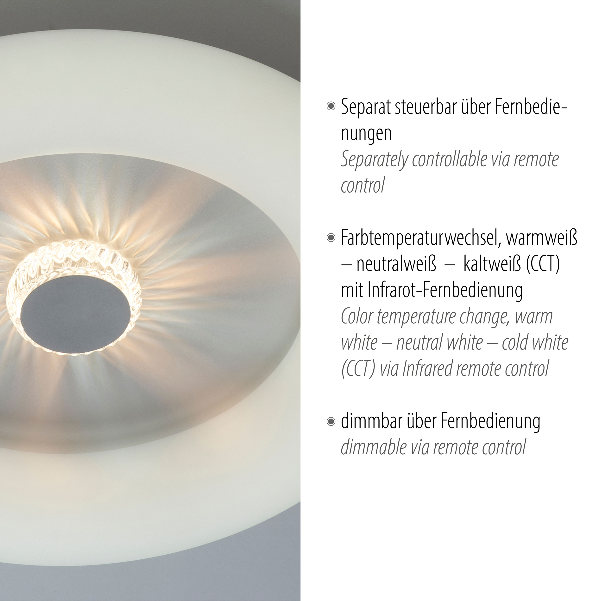 JUST LIGHT.LED-Deckenleuchte 1flg