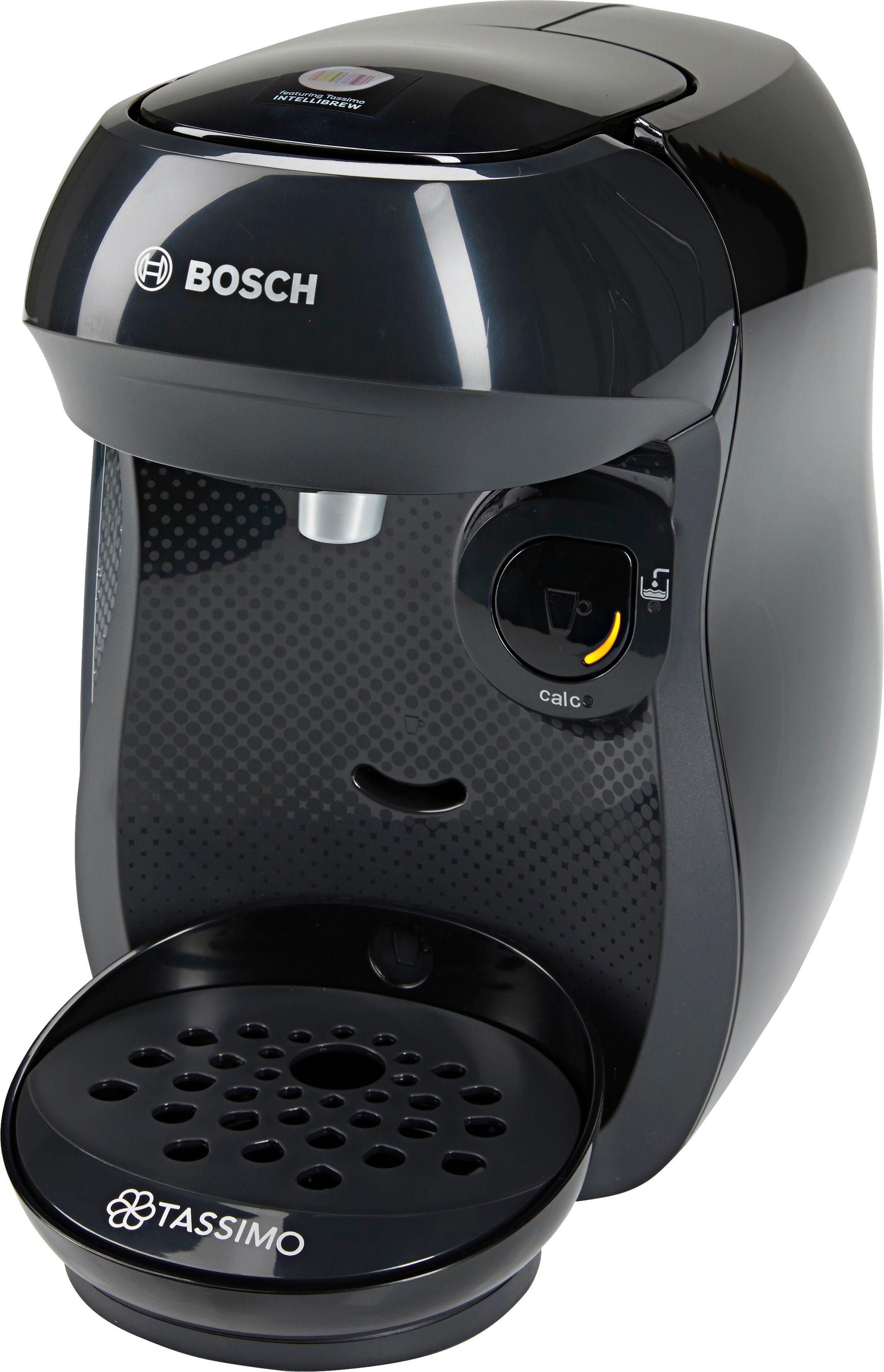 TASSIMO Kapselmaschine HAPPY TAS1002N, 1400 W, vollautomatisch, geeignet für alle Tassen, platzsparend