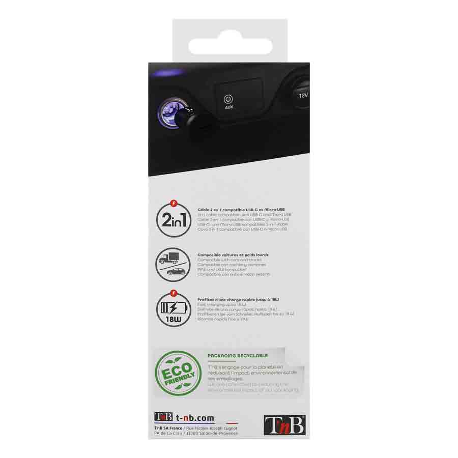 Autoladegerät AC mit USB-A, 18 W, von t'nb, 1 Stück - ATU