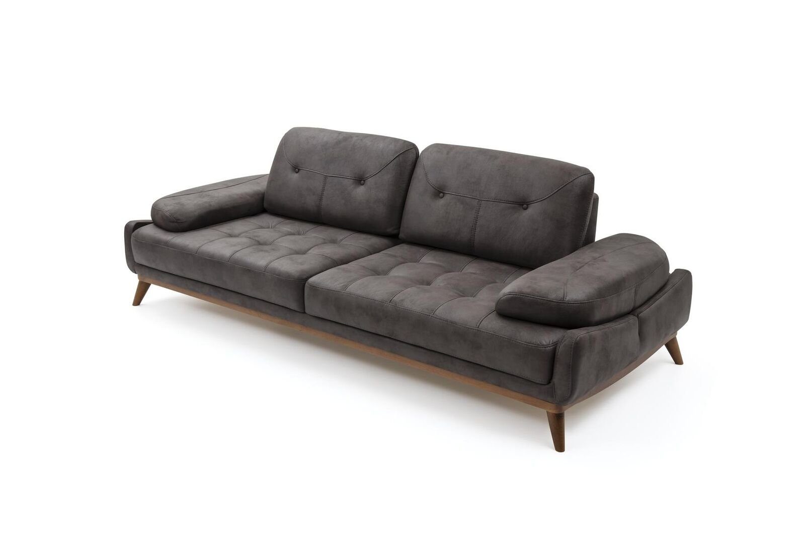JVmoebel Wohnzimmer-Set Grau-Gelbe Sofagarnitur 3+3+1 Sitzer Luxus Polstermöbel Wohnzimmer Set, (3-St., 2x Sofa 3-Sitzer/Sessel), Made in Europa