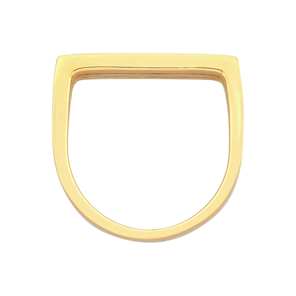 Elli PREMIUM Elli PREMIUM Bague Femmes Sceau Rectangle Rainures en Argent Sterling 925 Rhodié Bague