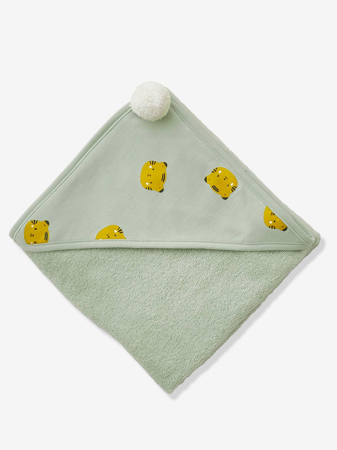 Cape de bain Panda vert sauge