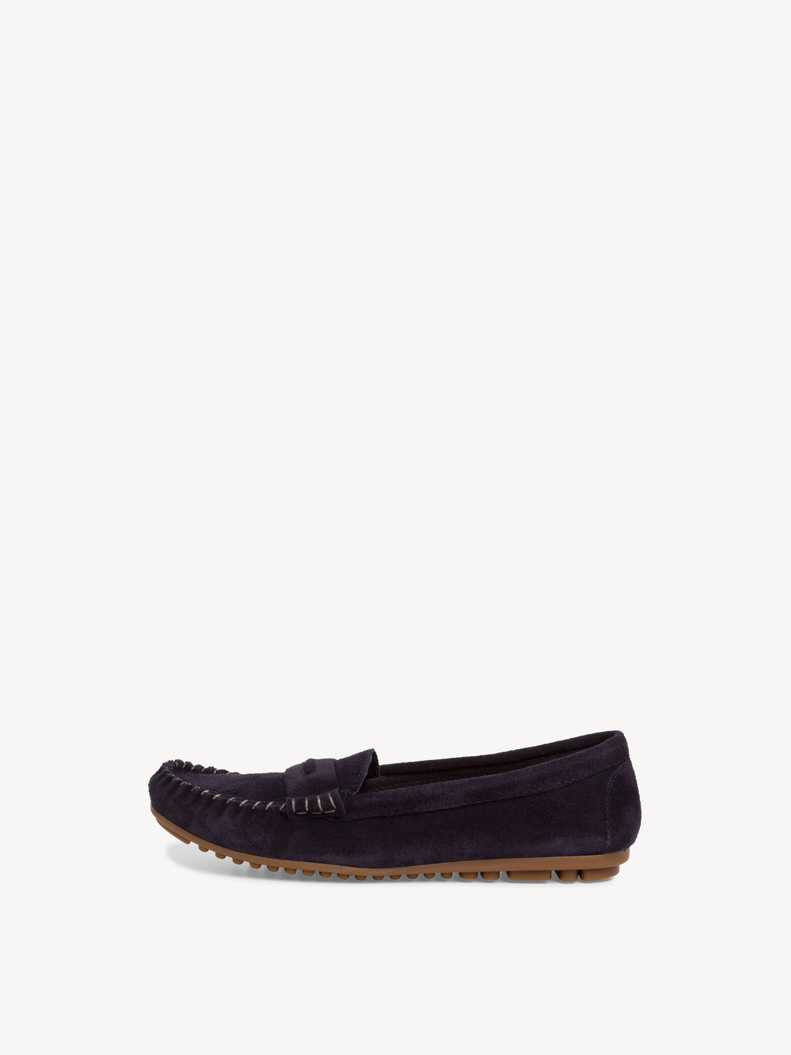 Mocassin en cuir - bleu