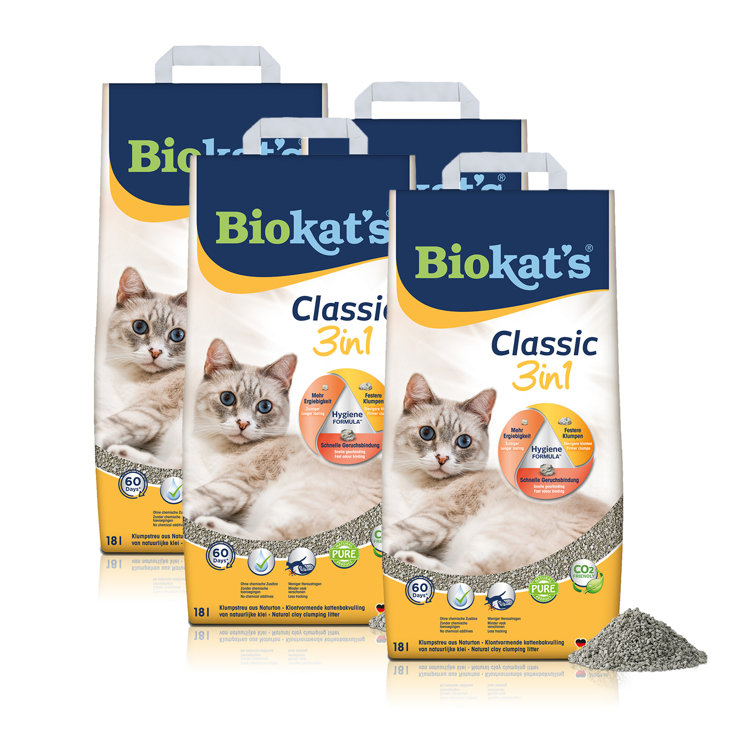 Biokat's Katzenstreu Biokat's classic 3in1 4x18 l