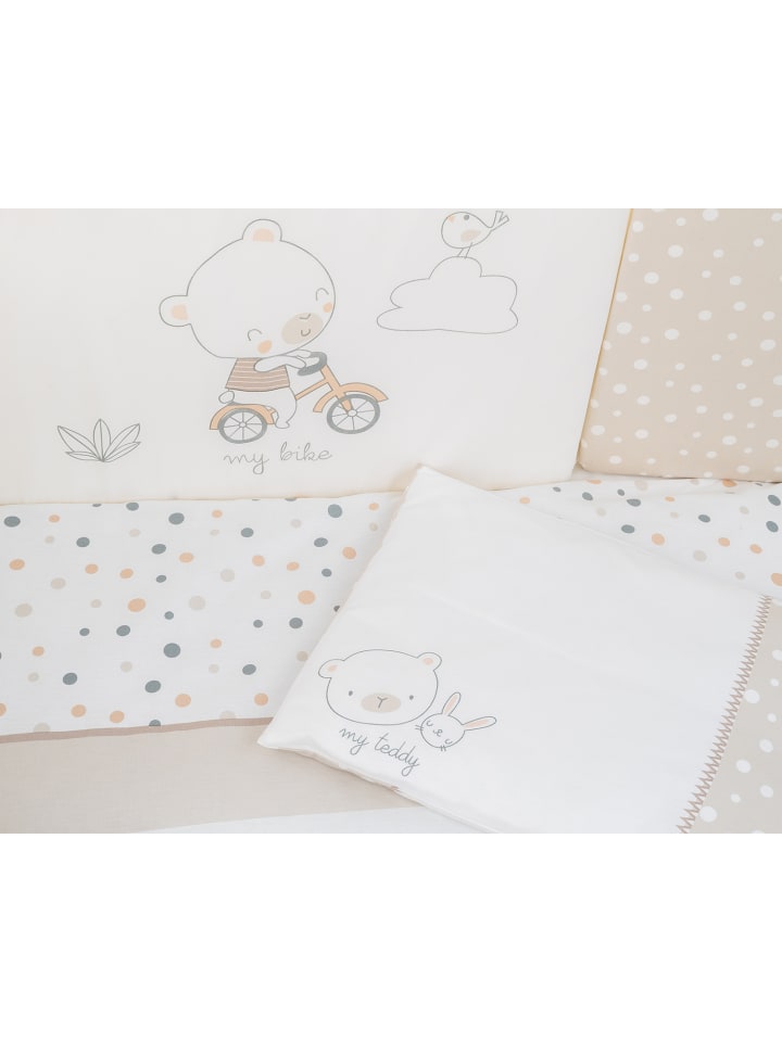 Kikkaboo Babybettwäsche My Teddy 6-tlg. in weiß günstig kaufen onesize