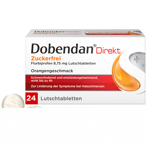 DOBENDAN Direkt zuckerfrei Flurbiprofen 8,75mg Lut  24 St  Lutschtabletten