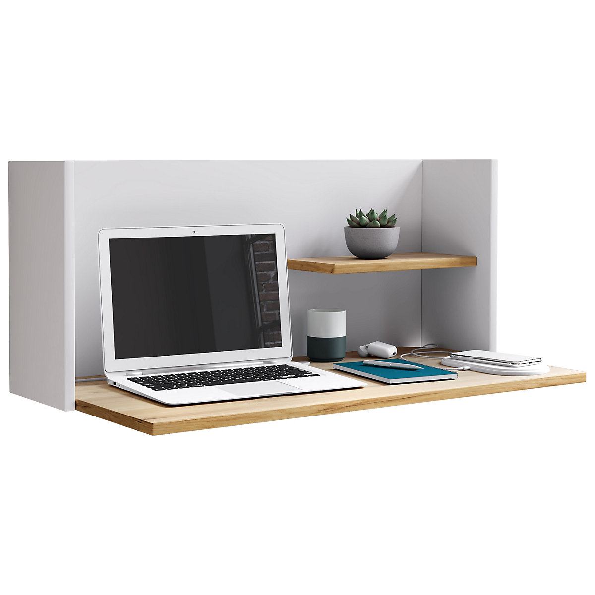 Holz Hänge Schreibtisch Wandlaptoptisch Workstation Computertisch Workas