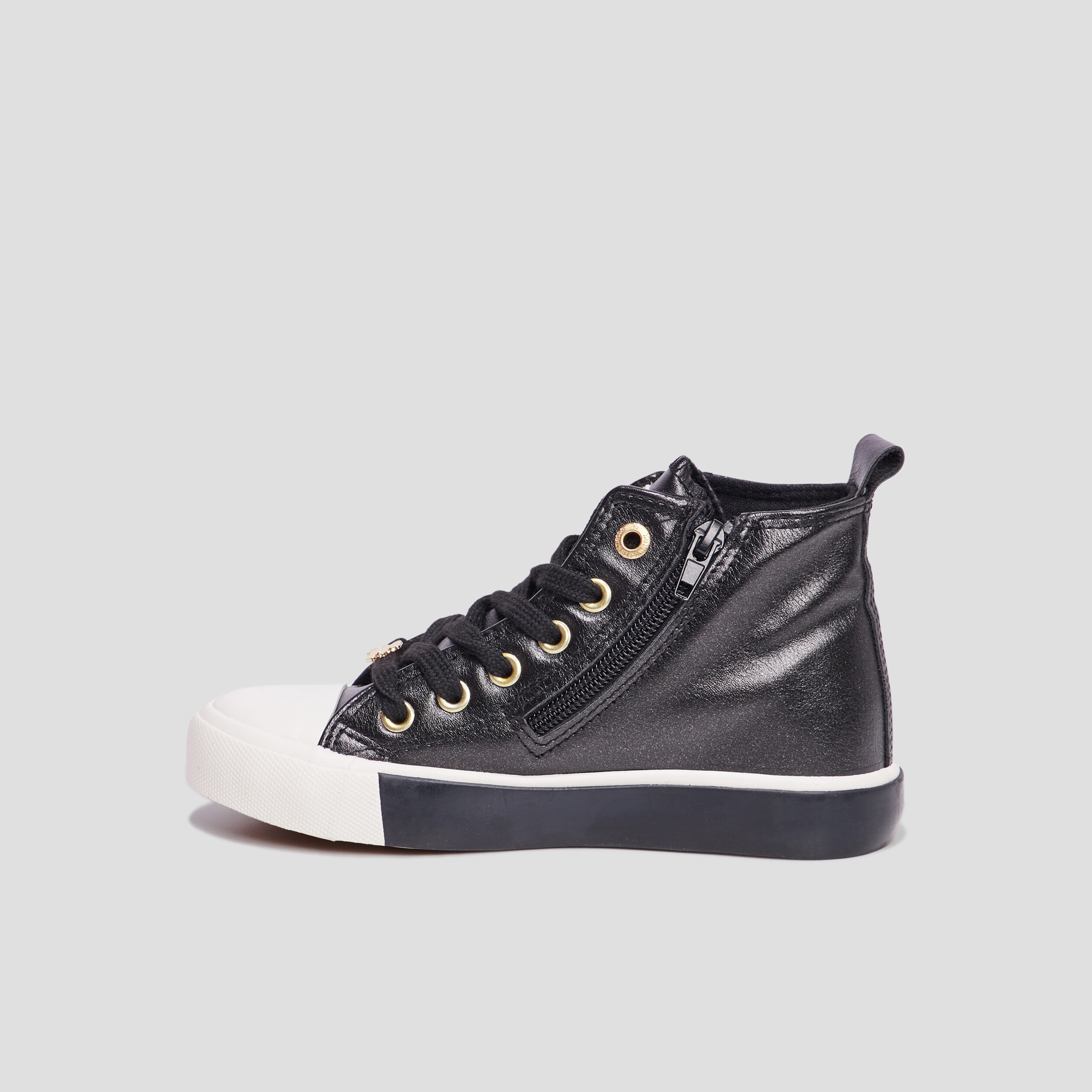 Baskets montantes Lulu Castagnette noir fille | La Halle