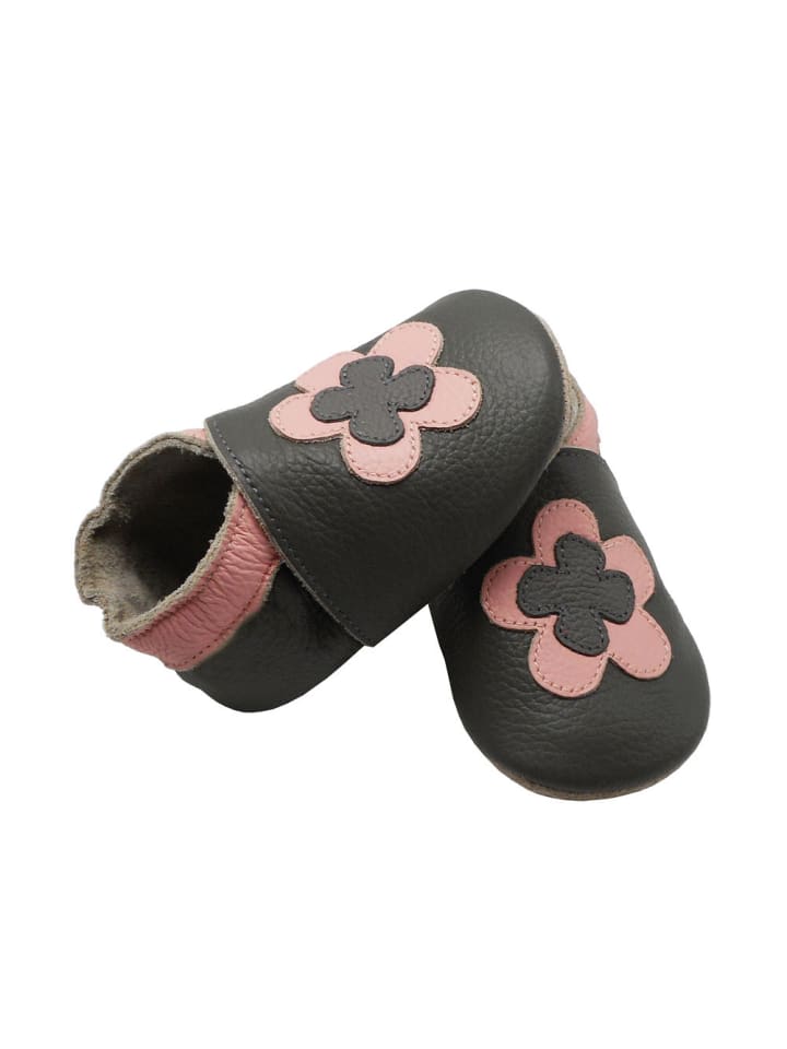 Yalion Leder-Krabbelschuhe 