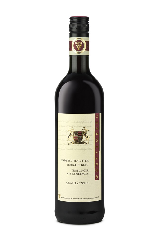 Württembergische WZG Haberschlachter Heuchelberg Trollinger mit Lemberger Qualitätswein 0,75L 6er Karton