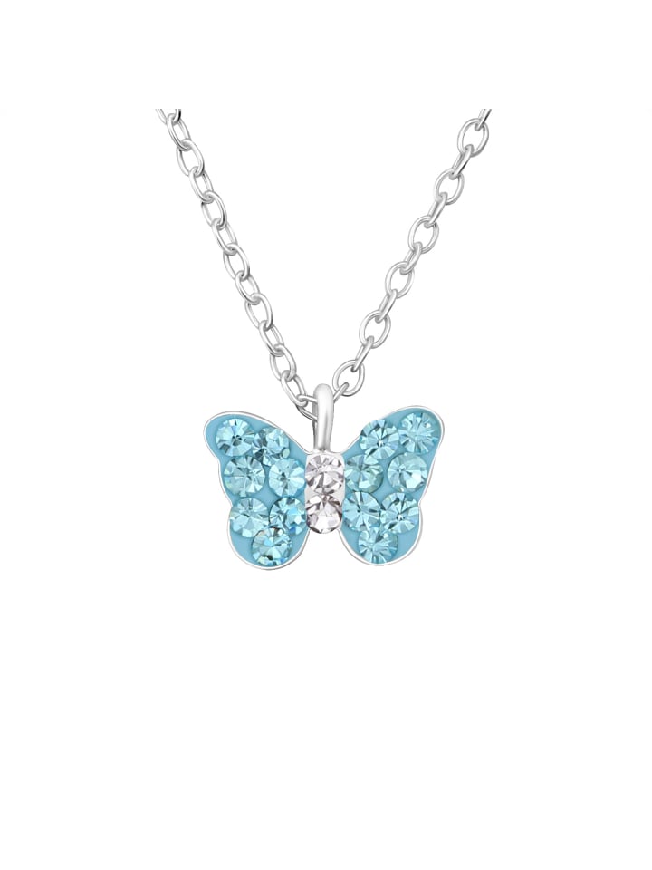 Alexander York Kette mit Anhänger SCHMETTERLING aqua in 925 Sterling Silber, 2-tlg. günstig kaufen onesize
