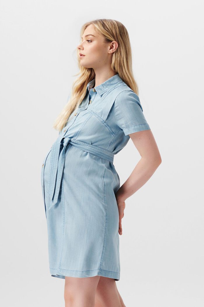 Mini-Shirtkleid mit Bindegürtel