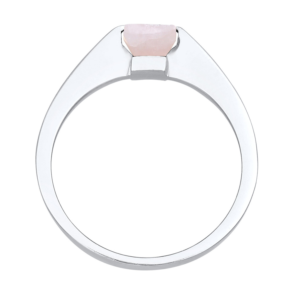 Elli PREMIUM Elli PREMIUM Bague Femme carré solitaire avec pierre précieuse de quartz en argen Bague