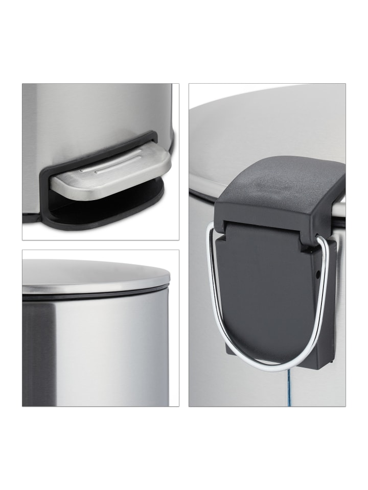 relaxdays Kosmetikeimer in Silber - 5 l günstig kaufen onesize
