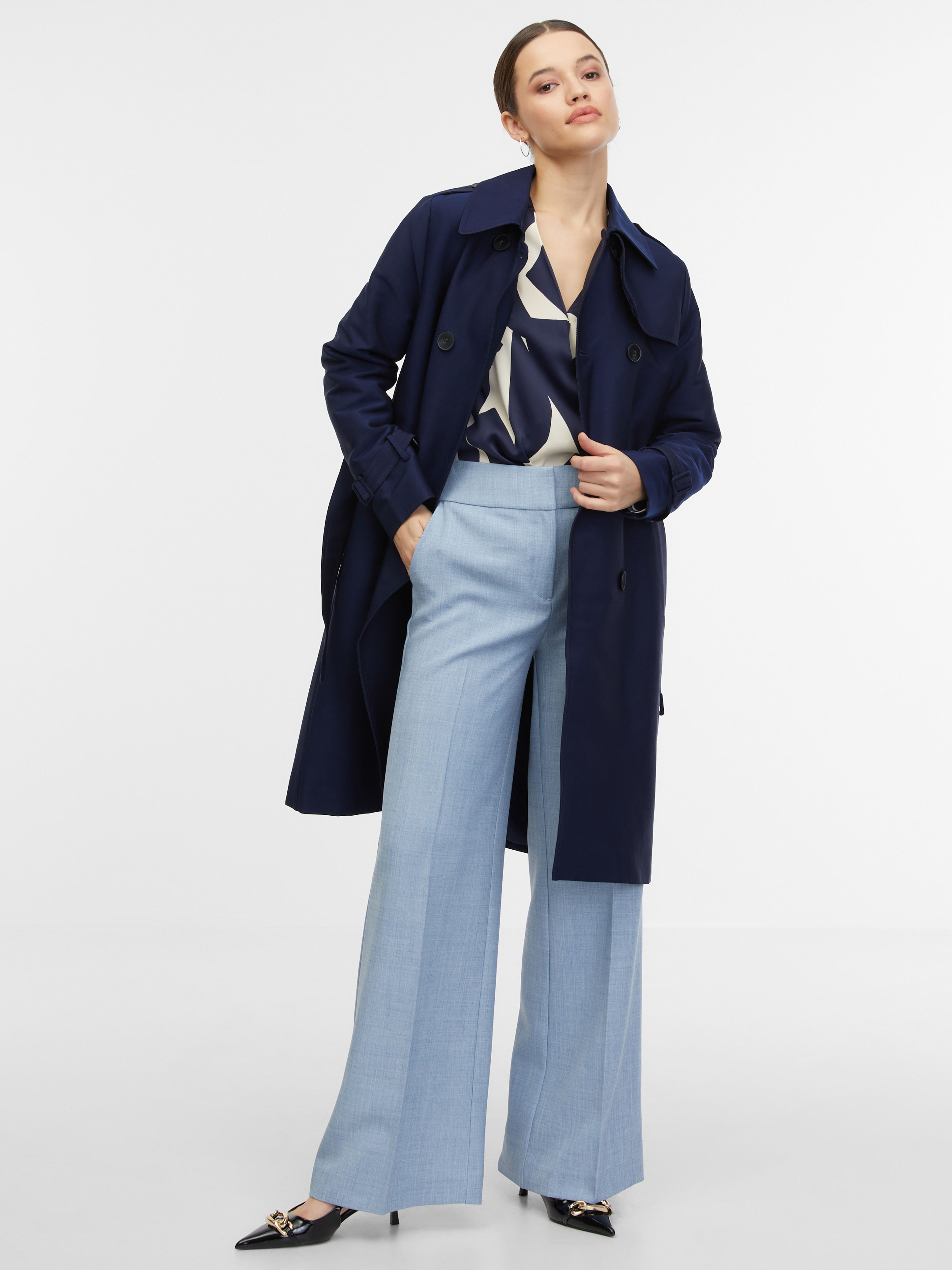 Dunkelblauer Damen-Trenchcoat ORSAY