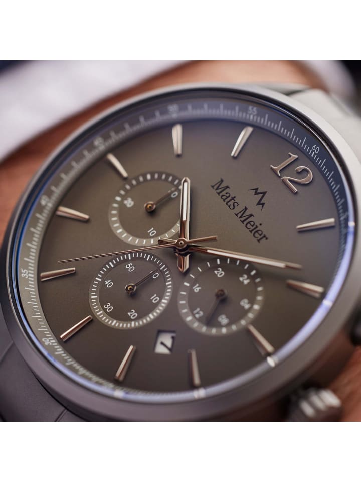 Mats Meier Chronograph Grand cornier in Grau günstig kaufen M
