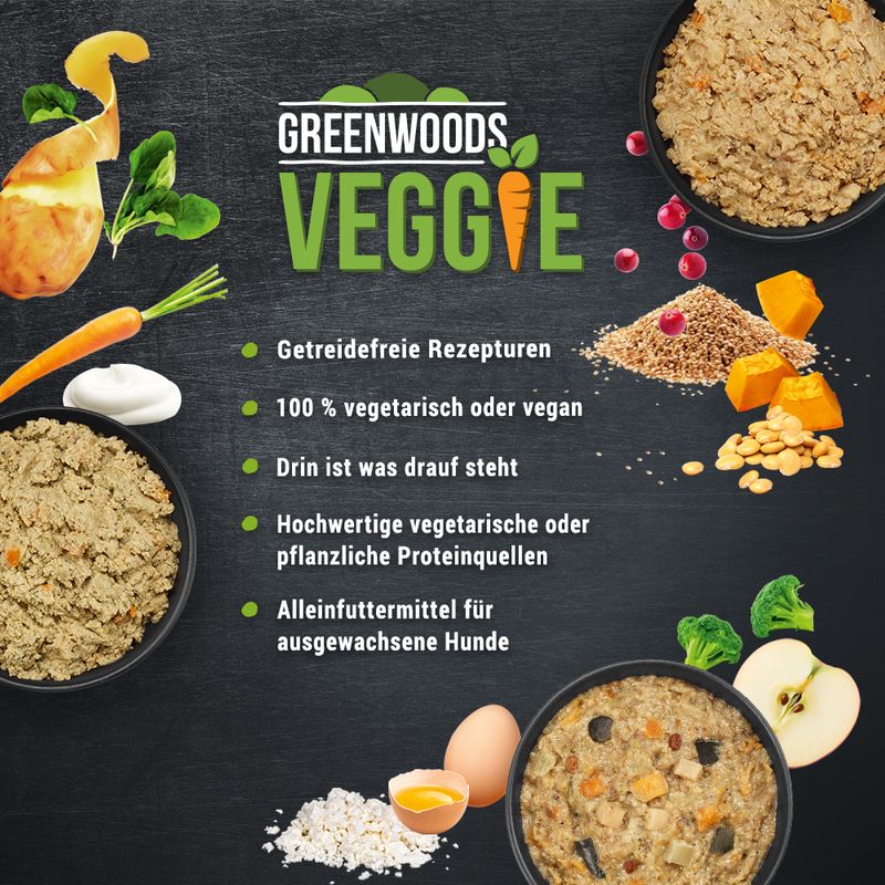 Greenwoods Veggie mit körnigem Frischkäse, Ei, Apfel und Brokkoli