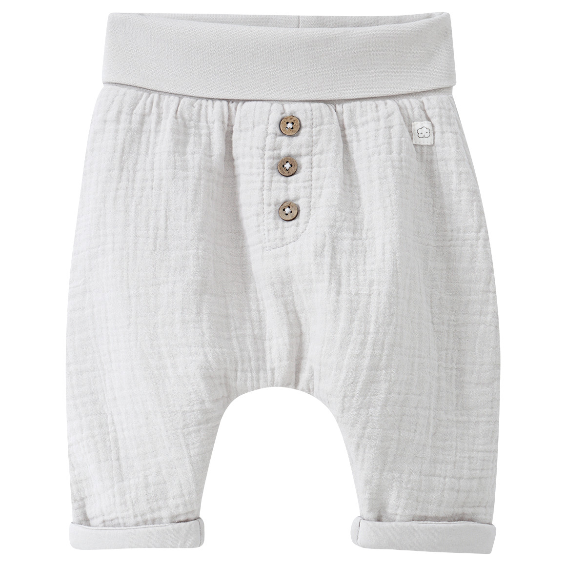 Newborn Musselin-Hose mit Umschlagbund