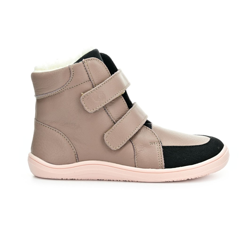 Baby Bare Febo Winter Rosa Brown (mit Membran/Asfaltico) Barfußstiefeletten