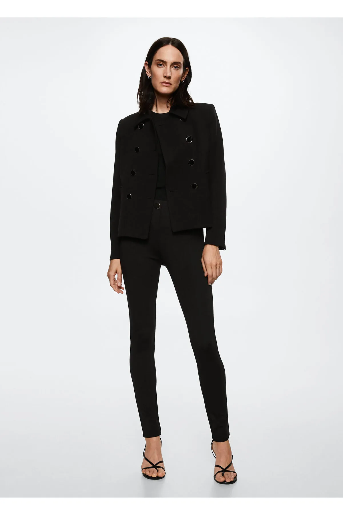 MANGO  Schwarze Damenstrumpfhose 37055824