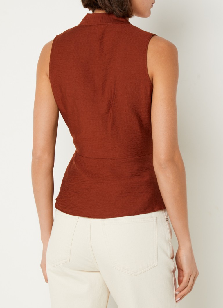 Taifun Sleeveless wrap top with texture