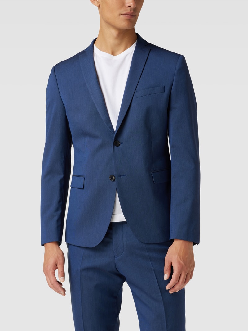 Slim Fit 2-Knopf-Sakko mit Stretch-Anteil in royalblau