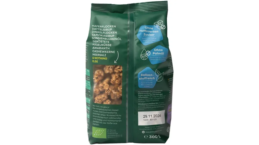 Wholey Bio Roasted Nuts Granola 300 g
