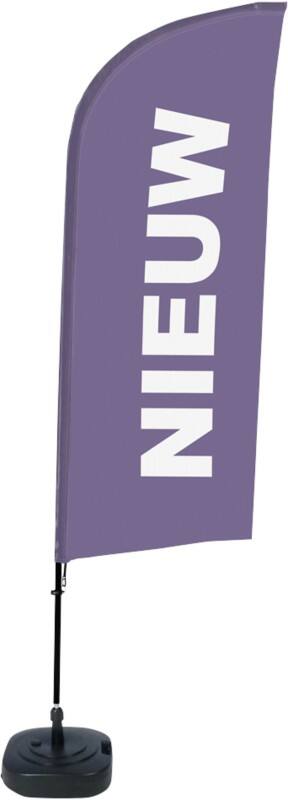 SHOWDOWN Strandflagge Nieuw Windform Violett 330 x 89 cm Einzel Aluminium