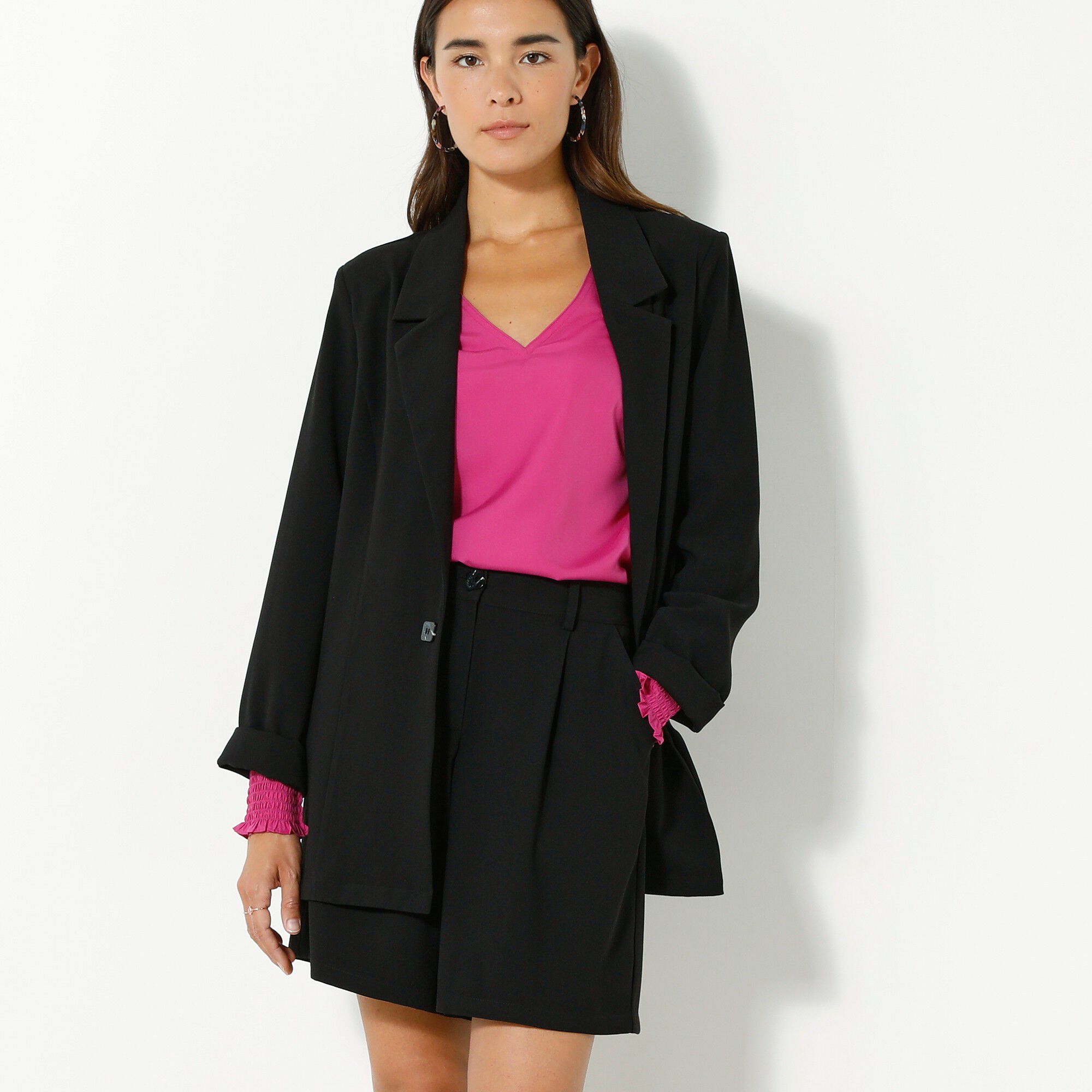 Veste blazer fluide manches longues