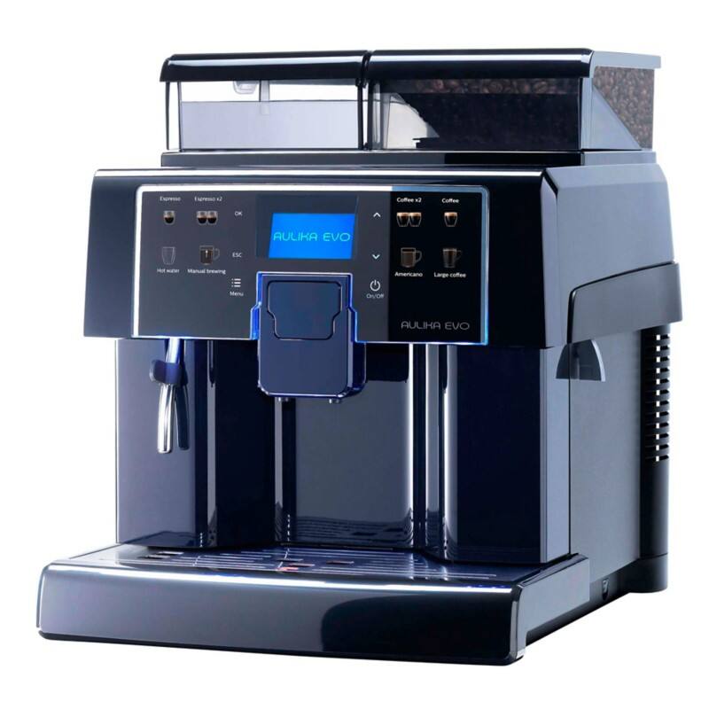 Saeco Espressokocher Aulika EVO Black Silber, Schwarz