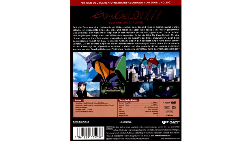 Evangelion: 1.11 - You are (not) alone - Mediabook - Special Edition