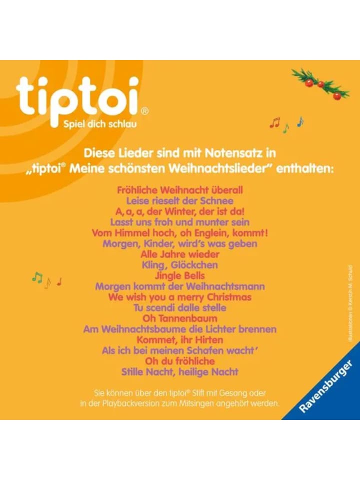 Ravensburger tiptoi® Meine schönsten Weihnachtslieder günstig kaufen onesize