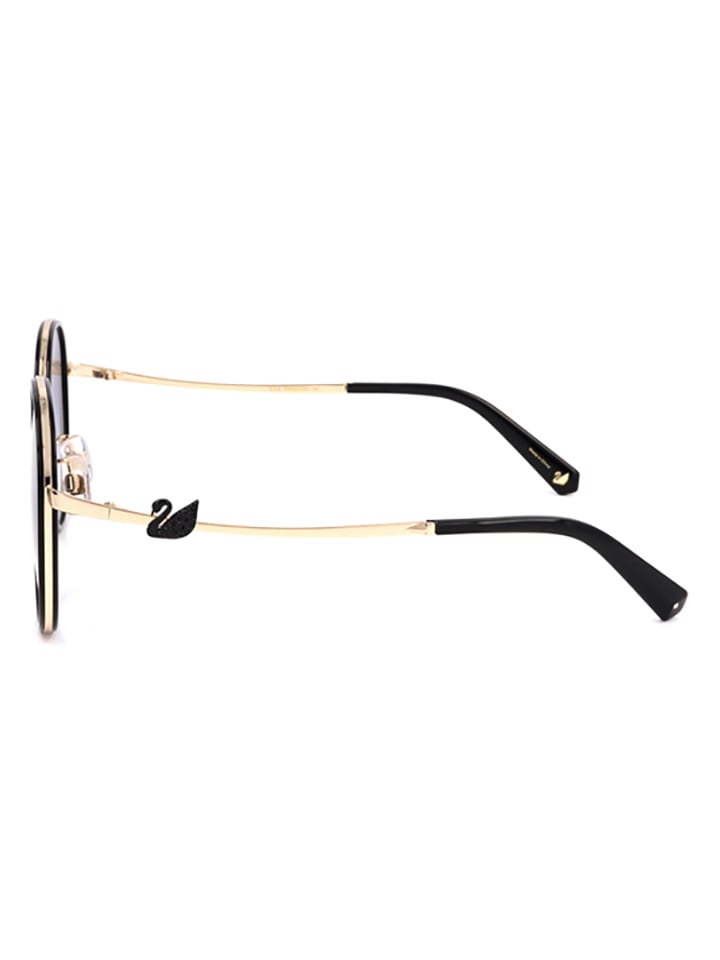 Swarovski Damen-Sonnenbrille in Schwarz-Gold/ Blau günstig kaufen 58