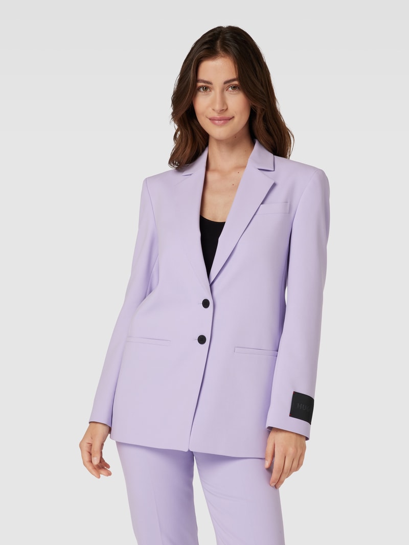 Blazer mit Label-Patch Modell 'AMYIA' in flieder