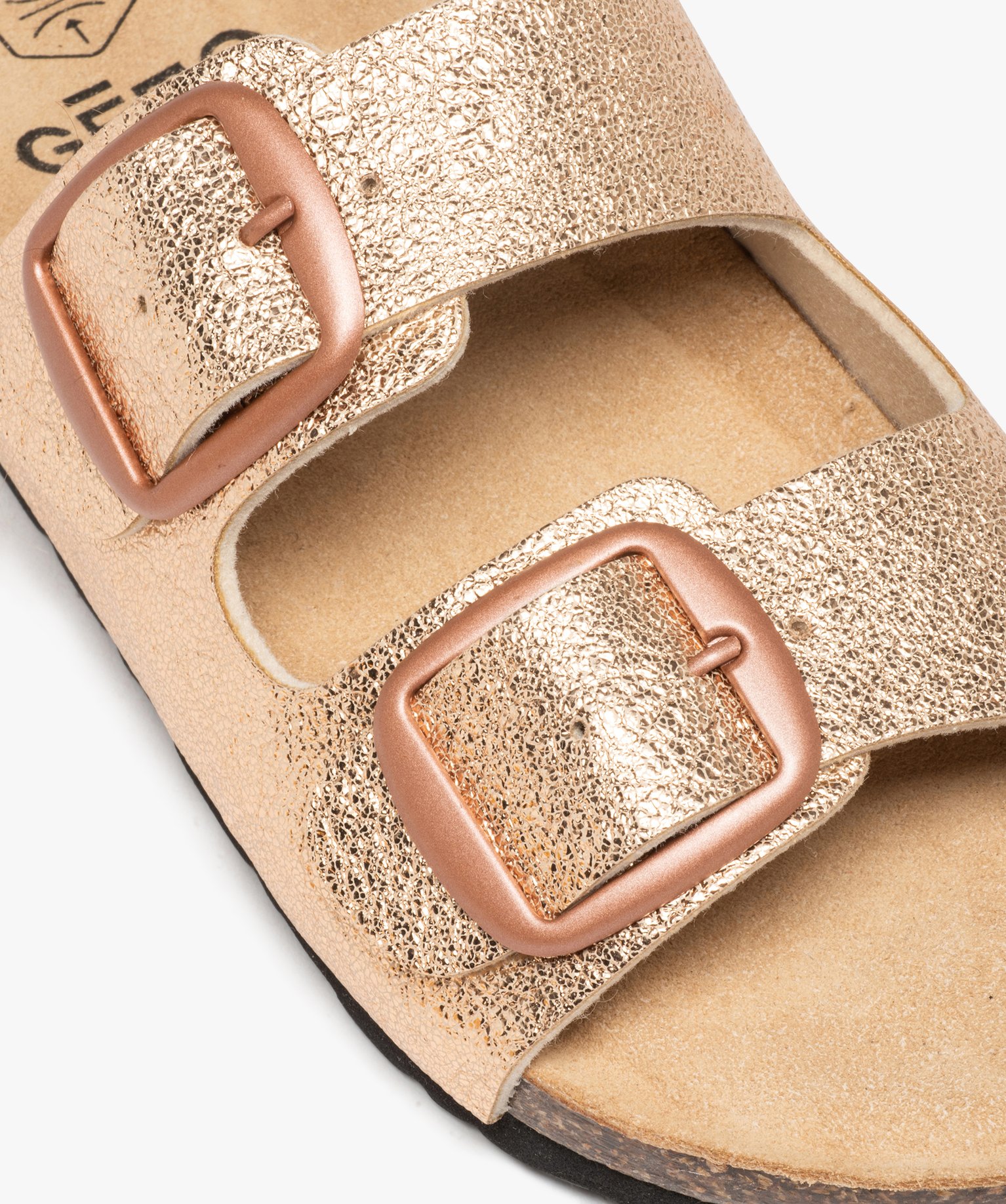 Mules femme à double bride à boucles unies rose | GEMO