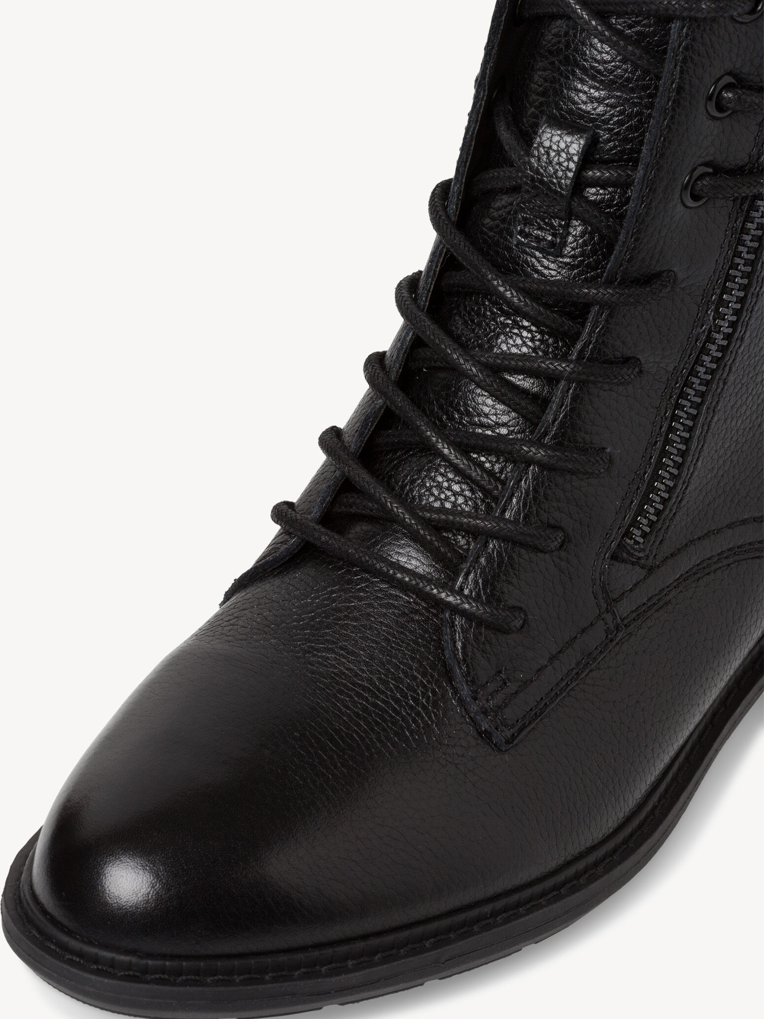 Bottine en cuir - noir