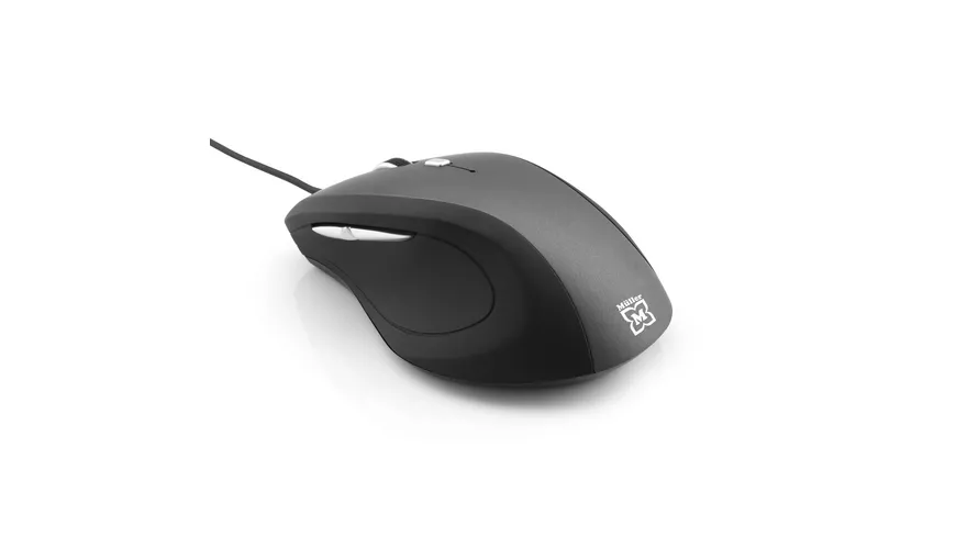 Müller kabelgebundene 5-Tasten Maus mit optischem Sensor, schwarz/grau
