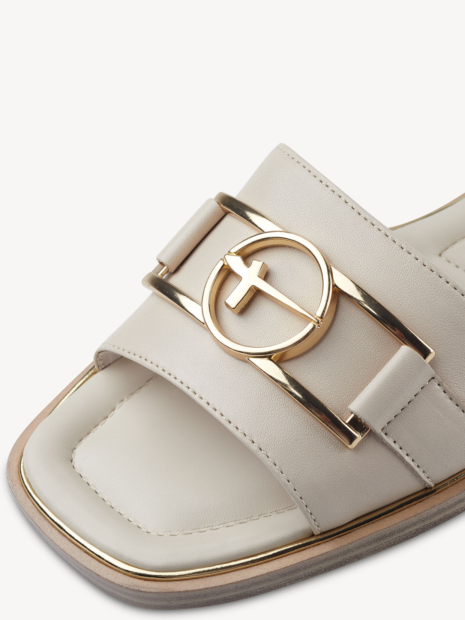 Mule en cuir - beige
