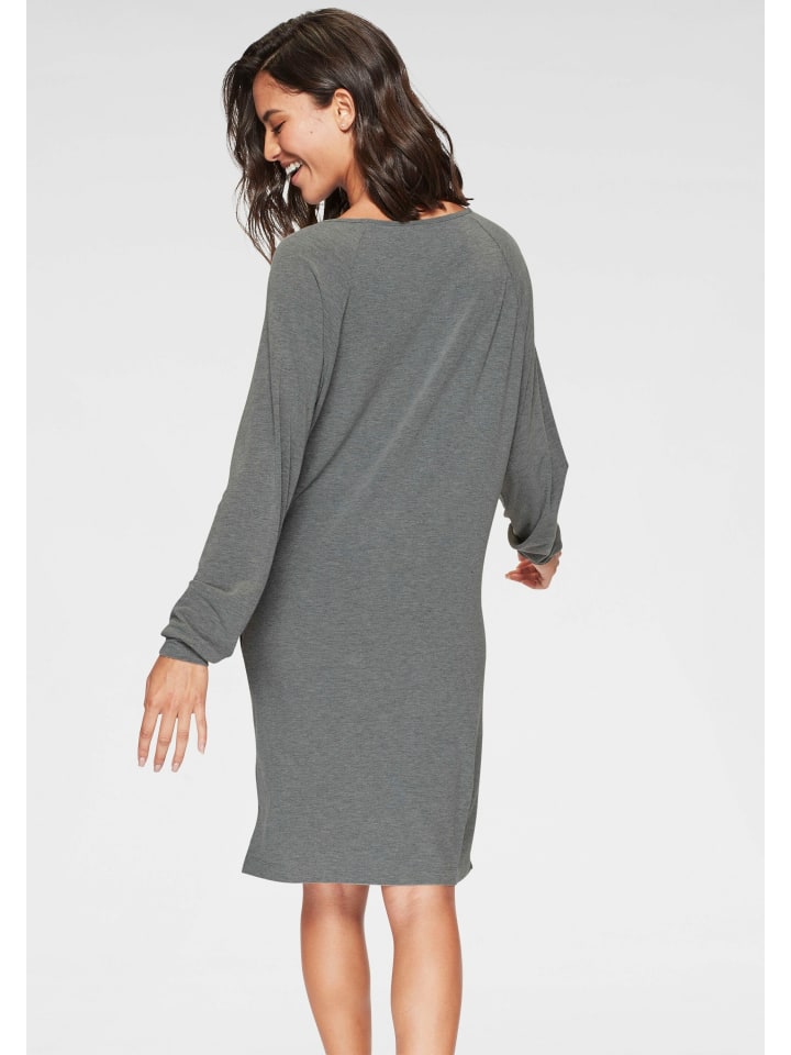 VIVANCE DREAMS Sleepshirt in melange-dunkelgrau günstig kaufen 32/34
