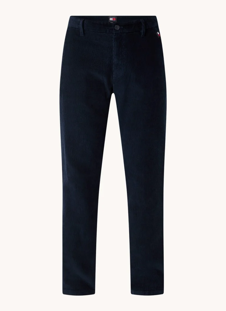 Pantaloni chino din catifea reiată Tommy Hilfiger Ryan, croială slim, cu buzunare laterale.