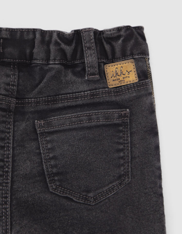 Jean gris décor microbilles côtés bébé fille