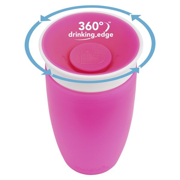 Munchkin Miracle 360° nokkamuki, roosa, 295ml