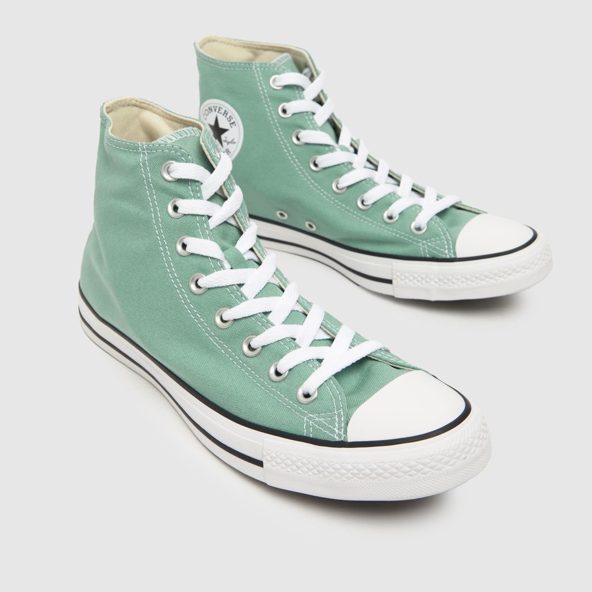 Converse – All Star – Gröna höga sneakers